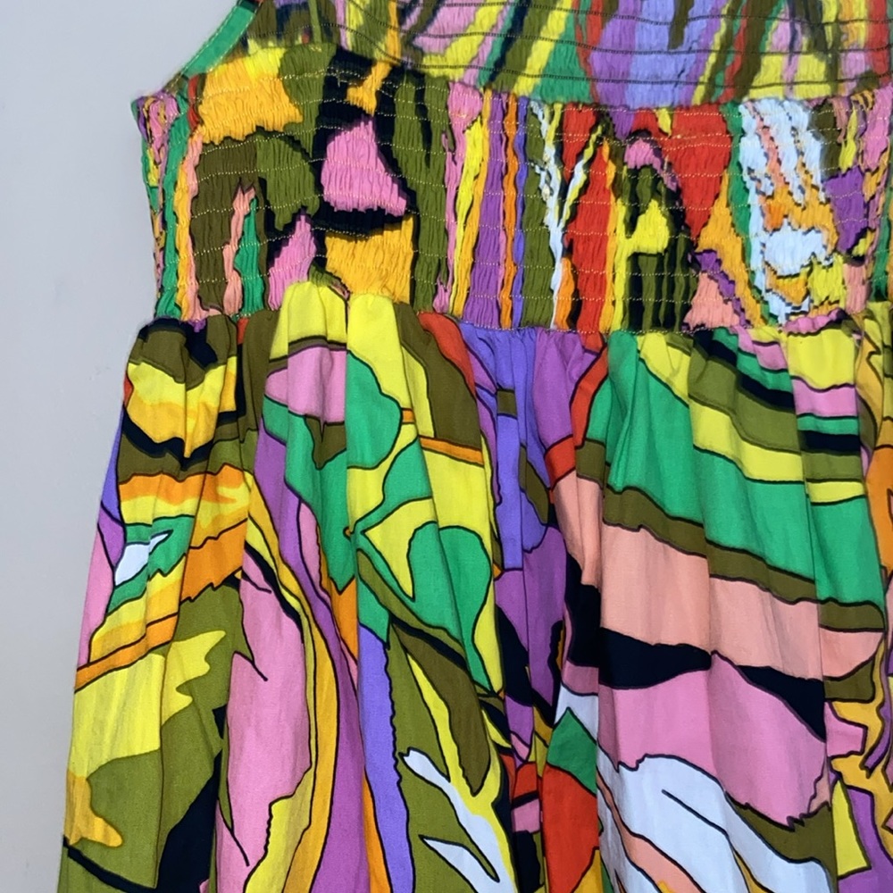 SWF Birds of Paradise Smocked Tie Strap Dress - Picture 12 of 12